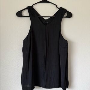 TART Black Airy Sleeveless Women's Top With Open Back